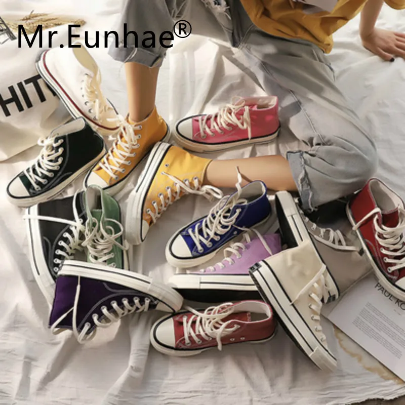 Mr.Eunhae Women Men Couple Student Shoes High Top Canvas Shoes Breathable Flats Walking Shoes Sneakers Zapatillas Deporte Hombre
Mr.Eunhae Women Men Couple Student Shoes High Top Canvas Shoes Breathable Flats Walking Shoes Sneakers Zapatillas Deporte Hombre