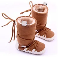 2018 Baby Shoes Winter Warm Snow Boots Fleece Soft Soled Crib Toddler Sneakers First Walkers New image