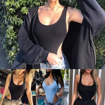 Sexy High Leg Bodysuits Women Deep O Neck Black Blue Sleeveless Summer Slim Bodycon Rompers Female Basic Tops Playsuit
Sexy High Leg Bodysuits Women Deep O Neck Black Blue Sleeveless Summer Slim Bodycon Rompers Female Basic Tops Playsuit