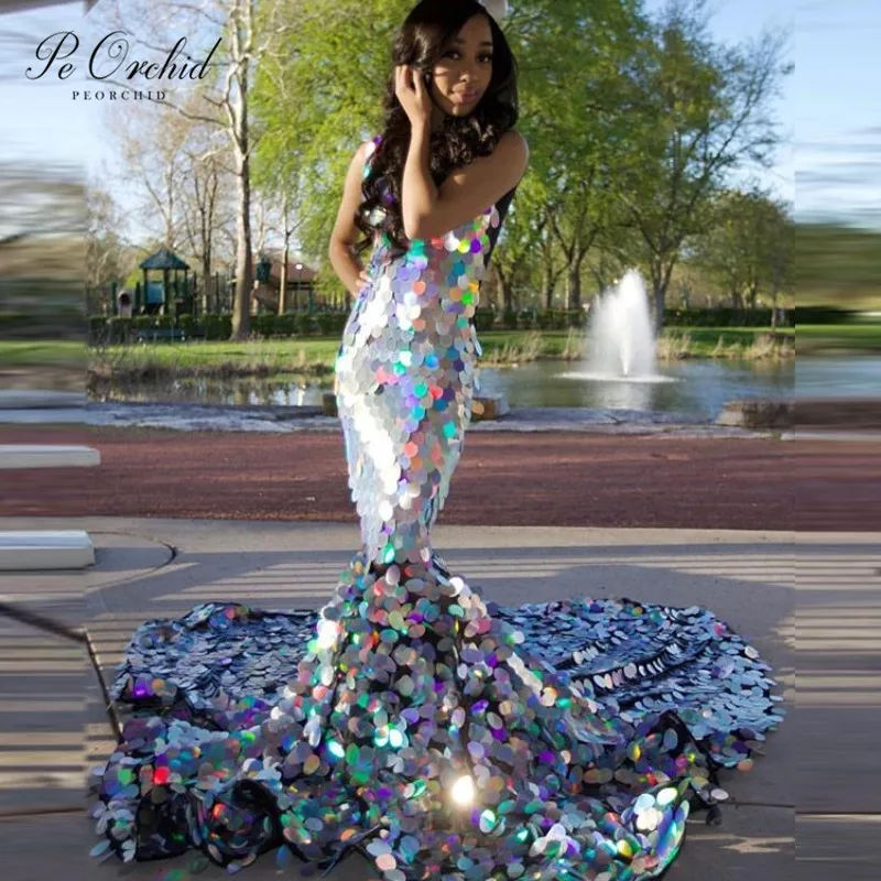 PEORCHID Vestidos Formales Elegantes Sequin Evening Dress Long 2019 Luxury Mermaid V Neck African Evening Gown With Train
PEORCHID Vestidos Formales Elegantes Sequin Evening Dress Long 2019 Luxury Mermaid V Neck African Evening Gown With Train