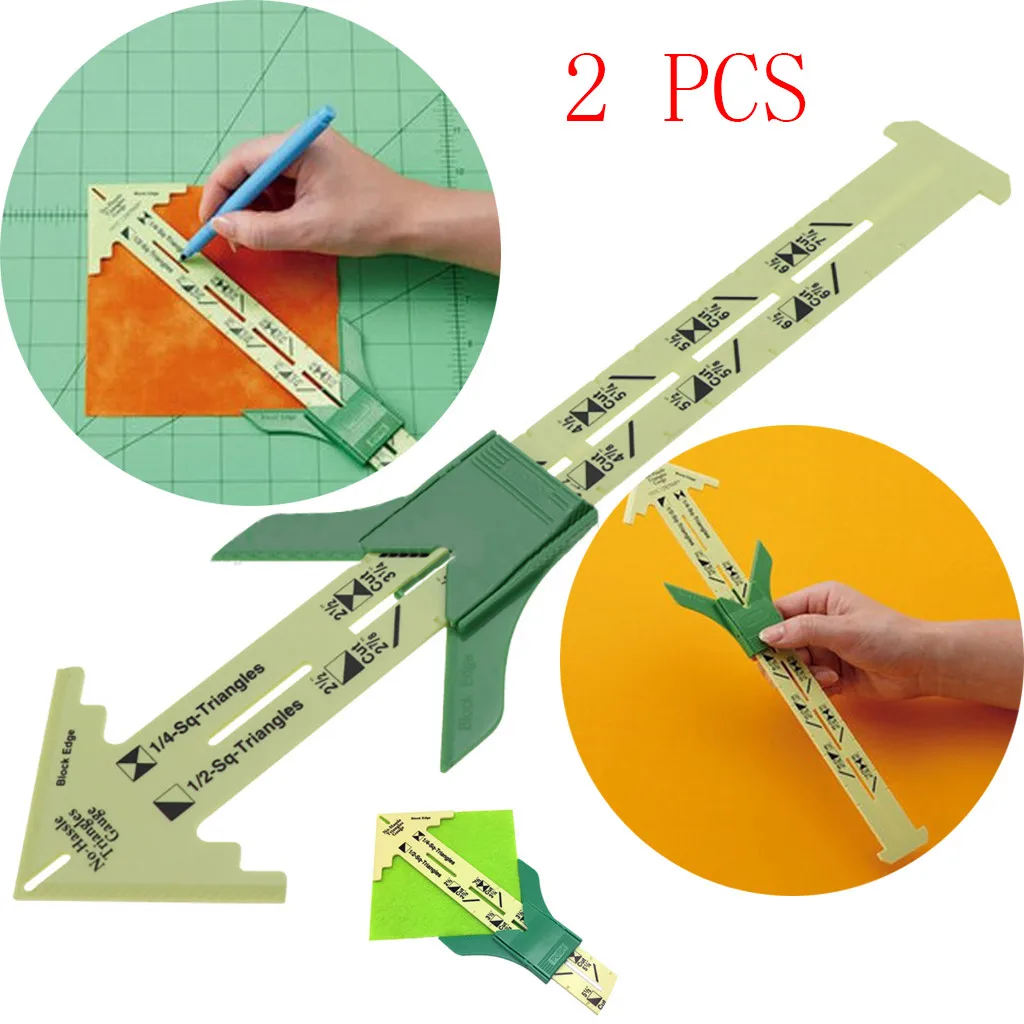 2PCS Sliding Gauge Measuring Sewing Ruler Tool No-Hassle Triangles Gauge Patchwork Ruler home simple quality tools Accessories
2PCS Sliding Gauge Measuring Sewing Ruler Tool No-Hassle Triangles Gauge Patchwork Ruler home simple quality tools Accessories