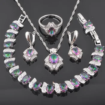 2020 New Multicolor Rainbow Zirconia Silver Color For Women Fashion Wedding Jewelry Sets QS0579
2020 New Multicolor Rainbow Zirconia Silver Color For Women Fashion Wedding Jewelry Sets QS0579