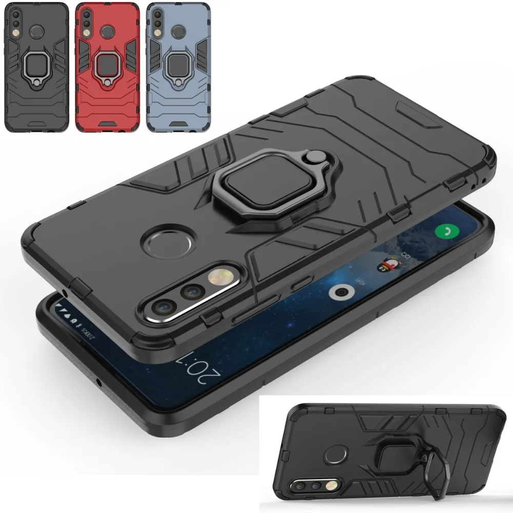 Чехол для Huawei P30 Pro 2019 противоударный металлический чехол с кольцом пальцев и