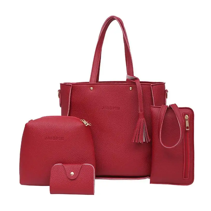 Fashion Women Four Set Handbag Shoulder Bags Four Pieces Tote Bag Crossbody Wallet Designer Famous Brand MAY14
Fashion Women Four Set Handbag Shoulder Bags Four Pieces Tote Bag Crossbody Wallet Designer Famous Brand MAY14