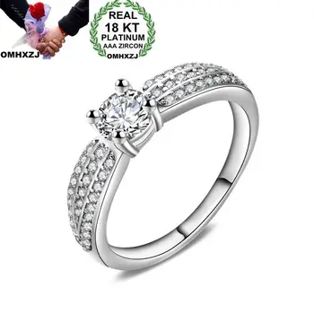 OMHXZJ Wholesale Personality Fashion OL Woman Girl Party Wedding Gift White Luxury AAA Zircon 18KT White Gold Ring RN75
OMHXZJ Wholesale Personality Fashion OL Woman Girl Party Wedding Gift White Luxury AAA Zircon 18KT White Gold Ring RN75