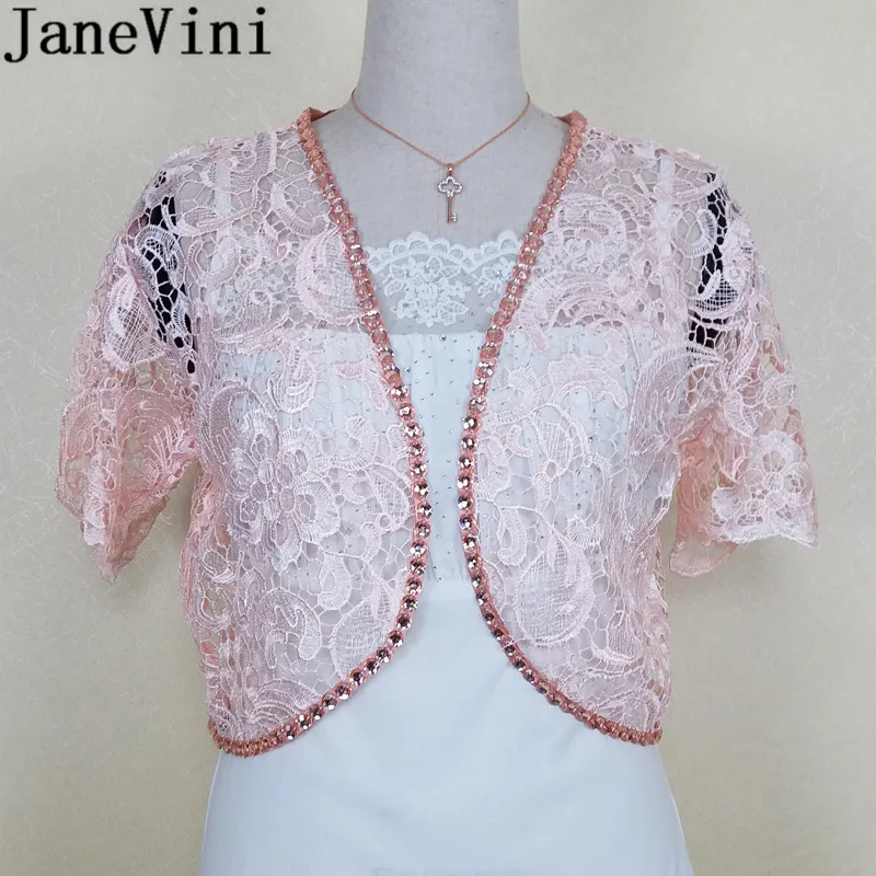 JaneVini Beaded Lace Short Wedding Jackets Shrugs for Women Summer Pink Crystals Bolero Bridal Wraps Coat Accessories Bolerka
JaneVini Beaded Lace Short Wedding Jackets Shrugs for Women Summer Pink Crystals Bolero Bridal Wraps Coat Accessories Bolerka