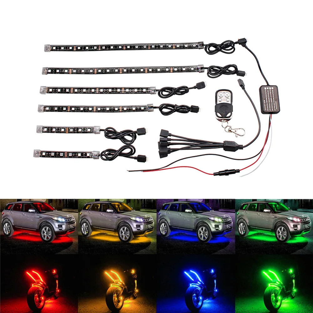6X LED Strips Motorcycle Car Styling Air Atmosphere Interior Light RGB 16 Color Ambient Infrared Remote Wireless Music Control
6X LED Strips Motorcycle Car Styling Air Atmosphere Interior Light RGB 16 Color Ambient Infrared Remote Wireless Music Control