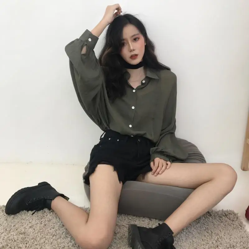 Mazefeng 2018 Autumn Spring Vintage Shirts Women Solid Slim Turn-Down Collar Women Casual Shirts Ladies Shirts Female Loose Tops
Mazefeng 2018 Autumn Spring Vintage Shirts Women Solid Slim Turn-Down Collar Women Casual Shirts Ladies Shirts Female Loose Tops