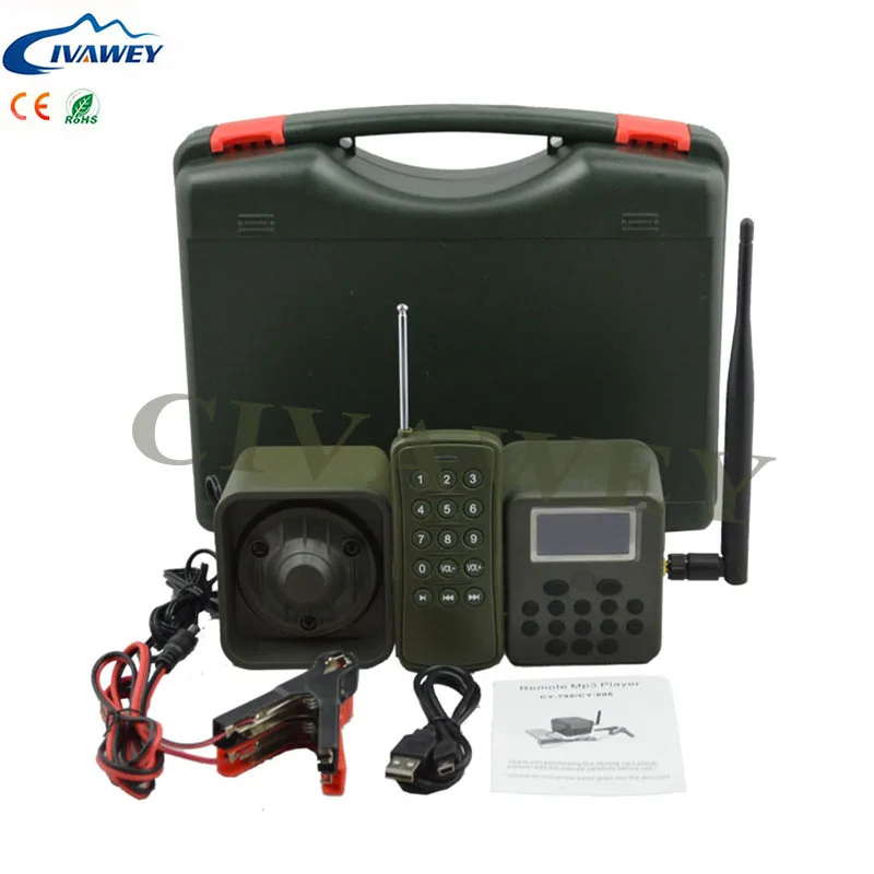 with Remote &timer 2pcs 50W speaker hunting bird sound voice decoy Electric Hunting Decoy Speaker Bird Caller Sound MP3 Player
with Remote &timer 2pcs 50W speaker hunting bird sound voice decoy Electric Hunting Decoy Speaker Bird Caller Sound MP3 Player