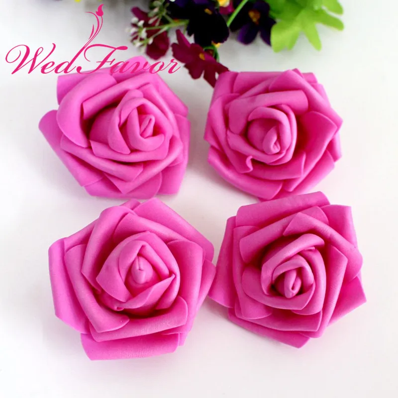 WedFavor 100pcs 6cm Fuchsia Artificial Foam Rose Flower Heads Party Wedding Decoration EVA Rose Flowers For Hair Corsage Bouquet
WedFavor 100pcs 6cm Fuchsia Artificial Foam Rose Flower Heads Party Wedding Decoration EVA Rose Flowers For Hair Corsage Bouquet