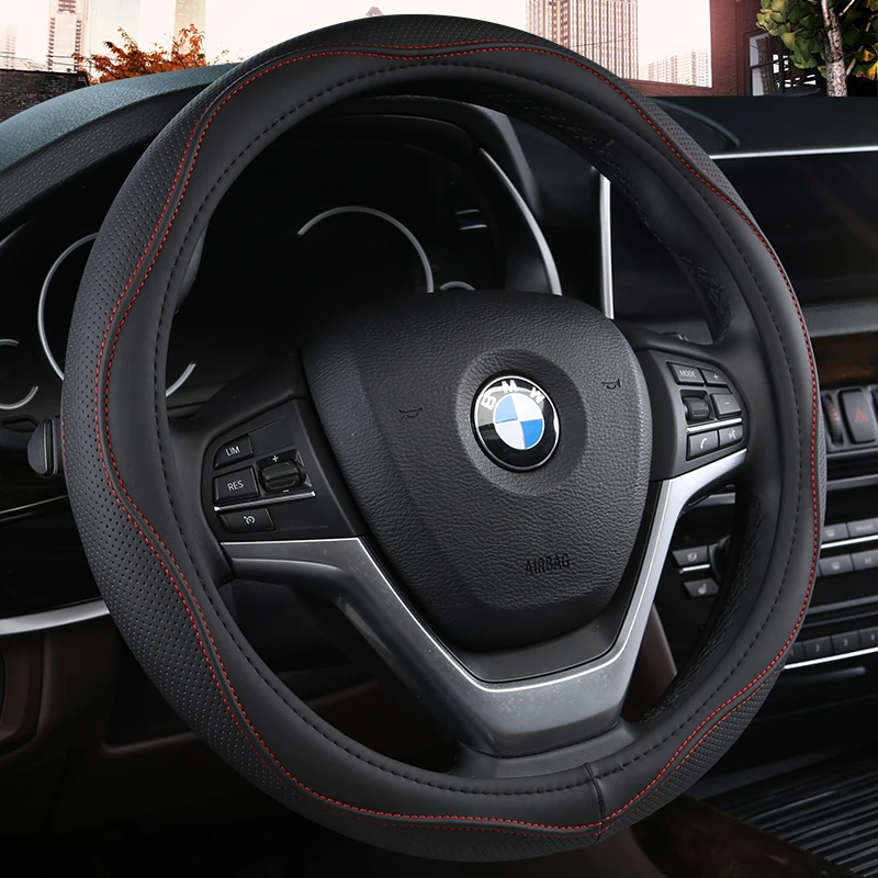 KKYSYELVA New Leather Car Steering Wheel Cover Red 38cm Diameter Universal Size Car inner accessories Auto wheel covers
KKYSYELVA New Leather Car Steering Wheel Cover Red 38cm Diameter Universal Size Car inner accessories Auto wheel covers