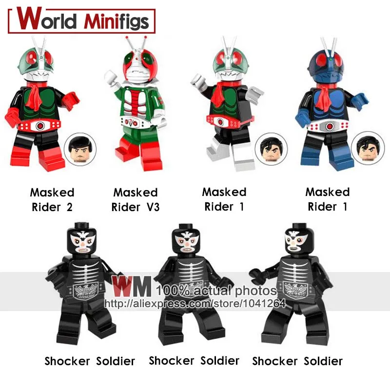 Single legoings Shocker Soldier Kamen Masked Rider No.2 V3 Voltron Team Godmars Building Block Gift Children Interesting Toys
Single legoings Shocker Soldier Kamen Masked Rider No.2 V3 Voltron Team Godmars Building Block Gift Children Interesting Toys