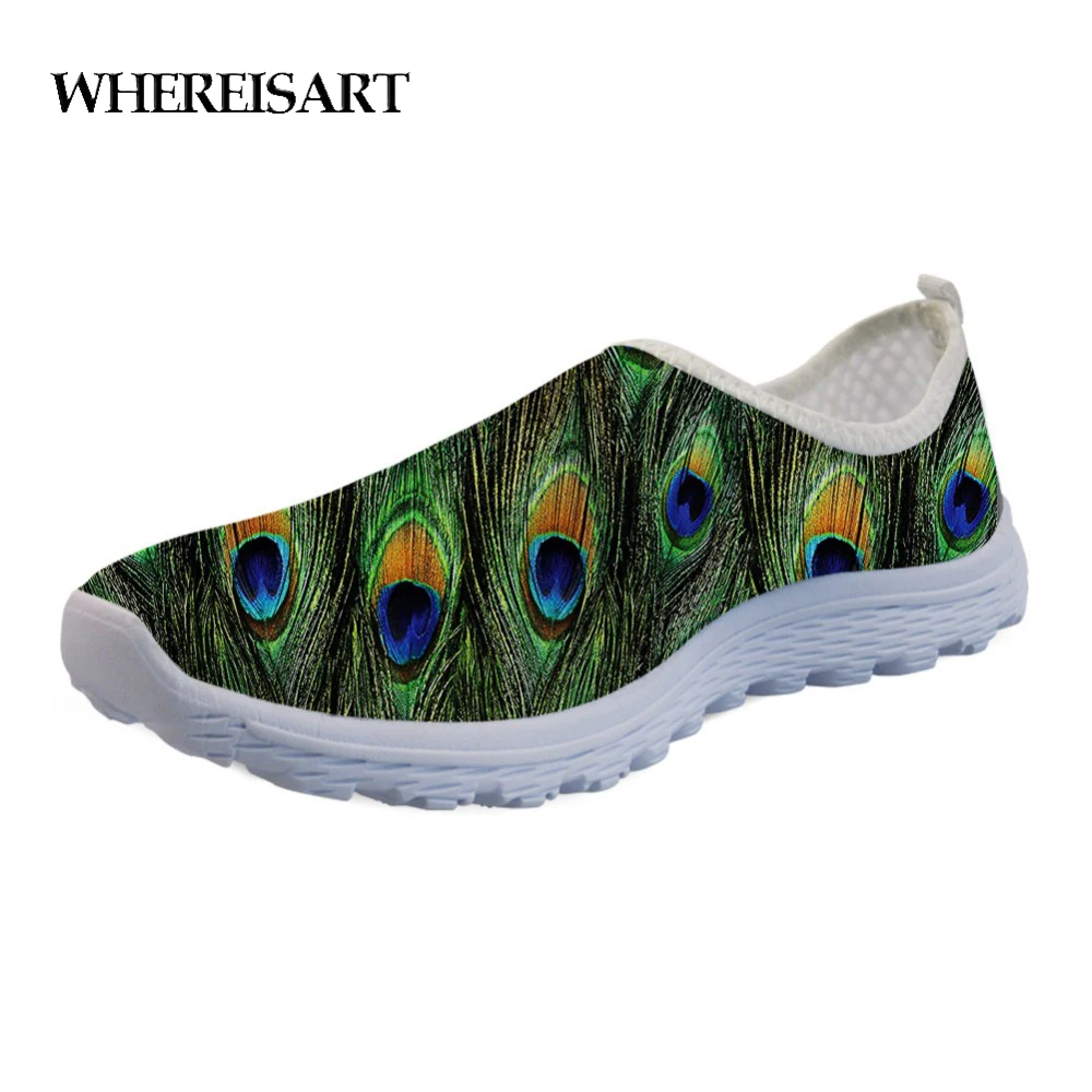 WHEREISART Light Weight Soft Flats Shoes Brand 3D Peacock Feather Printed Women's Casual Mesh Shoes Summer Beach Loafers Female
WHEREISART Light Weight Soft Flats Shoes Brand 3D Peacock Feather Printed Women's Casual Mesh Shoes Summer Beach Loafers Female