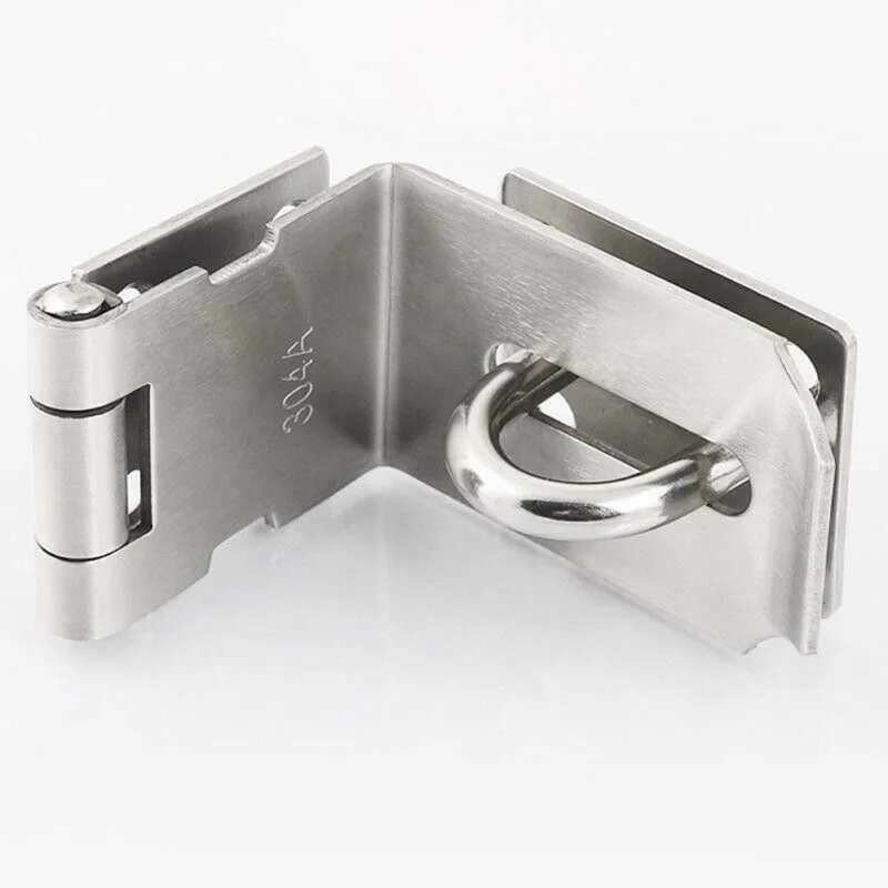 90 Degree Durable Stainless Steel Hasp Latch Staple Gate Anti-theft Door Shed Lock For Padlock Household Safety Door Hasps
90 Degree Durable Stainless Steel Hasp Latch Staple Gate Anti-theft Door Shed Lock For Padlock Household Safety Door Hasps