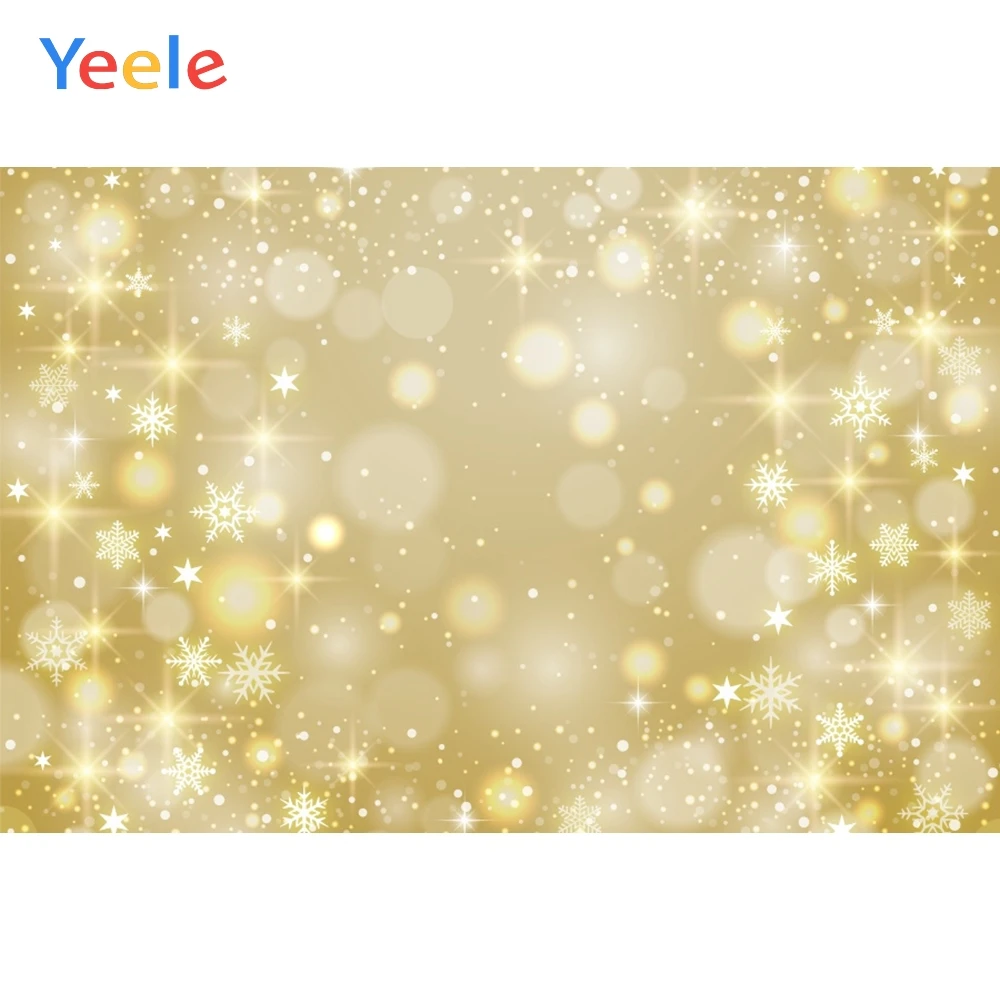 

Yeele Golden Snowflake Light Bokeh Glitters Portrait Photography Backgrounds Customized Photographic Backdrops for Photo Studio