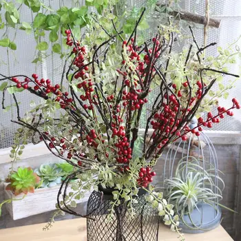 Artificial Berries Branch Plastic Fake Flowers leaf Decorative Berry PE Red Berries Plant for Wedding Home Christmas decoration
Artificial Berries Branch Plastic Fake Flowers leaf Decorative Berry PE Red Berries Plant for Wedding Home Christmas decoration