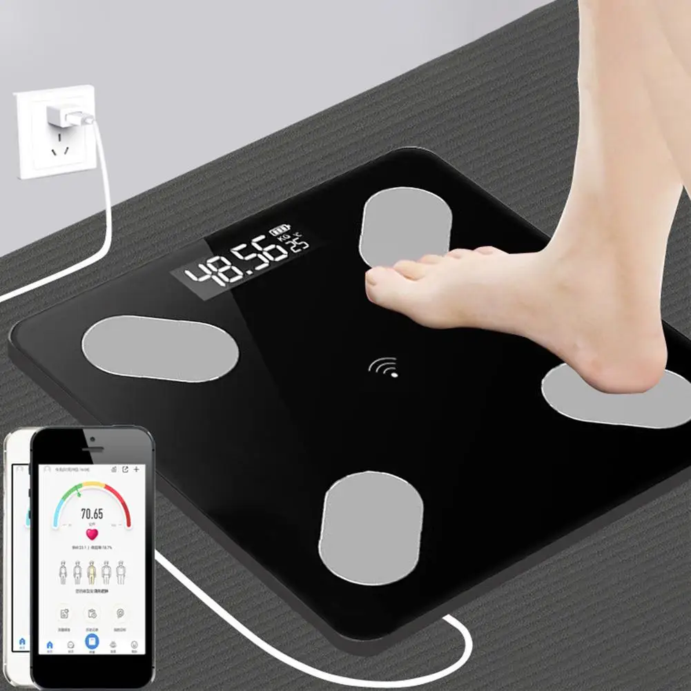 Home Smart Body Monitor LED Display Bluetooth APP BMI Weighing Electronic Scale | Дом и сад