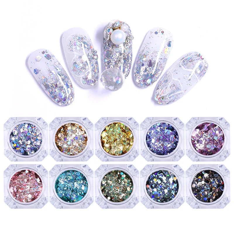 Holographic Nail Powder Glitter Irregular Sequins Colorful Nail Accessories Nail Art Decoration
Holographic Nail Powder Glitter Irregular Sequins Colorful Nail Accessories Nail Art Decoration