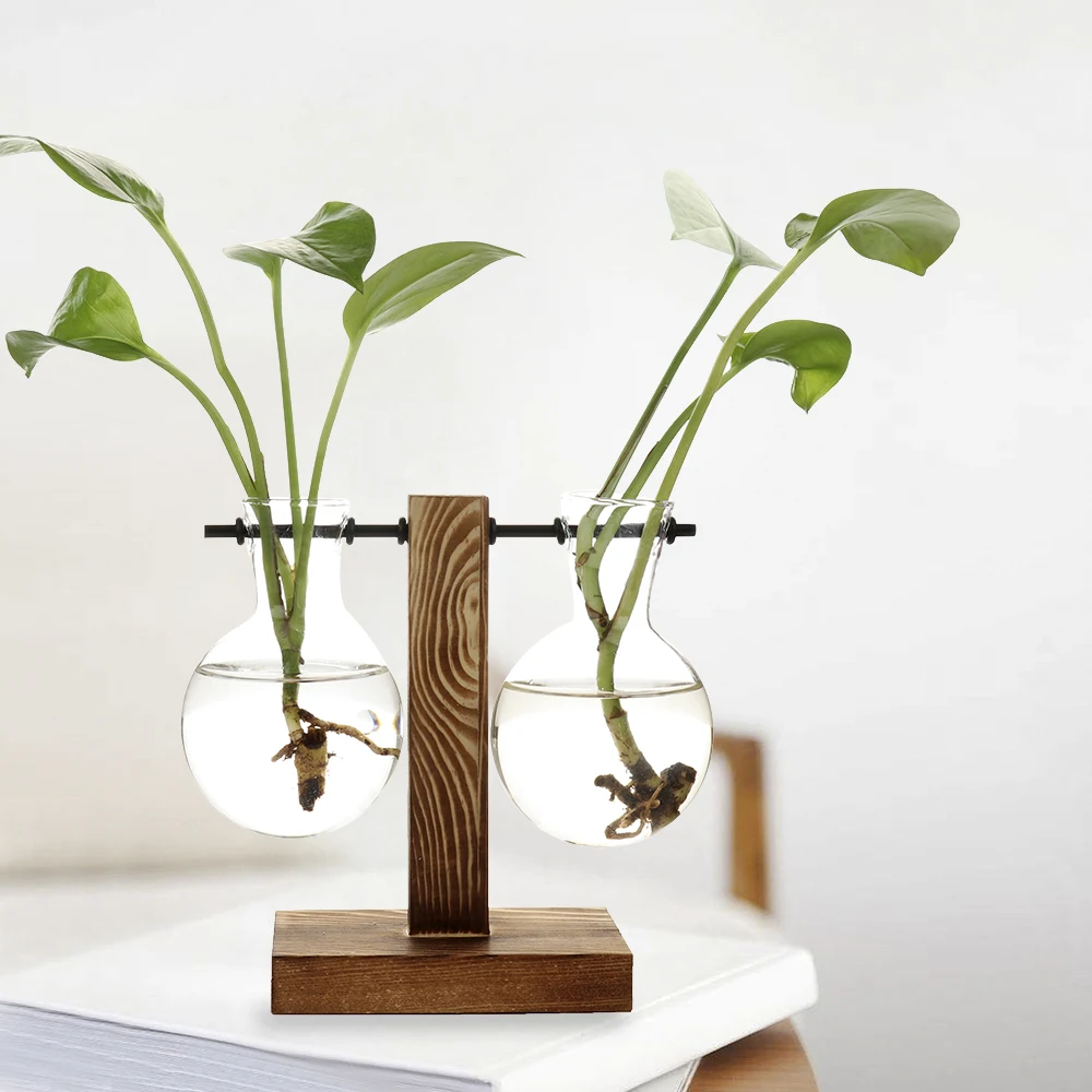 Hydroponic Plant Vases Vintage Flower Pot Transparent Vase Wooden Frame Glass Tabletop Plants Home Bonsai Decor for Dropship
Hydroponic Plant Vases Vintage Flower Pot Transparent Vase Wooden Frame Glass Tabletop Plants Home Bonsai Decor for Dropship