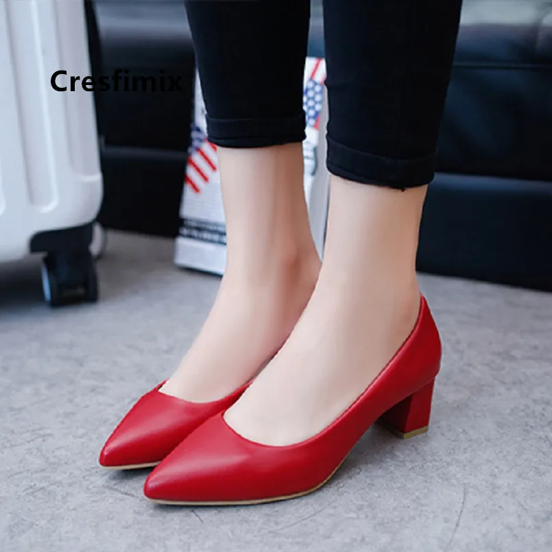 Cresfimix Vrouwen Hoge Hakken Women Cute Red Comfortable Pu Leather High Heel Shoes Lady Black Pointed Toe Cool Shoes C5121
Cresfimix Vrouwen Hoge Hakken Women Cute Red Comfortable Pu Leather High Heel Shoes Lady Black Pointed Toe Cool Shoes C5121