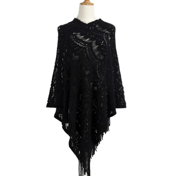 Irregular Women's Pullovers Hollow Out Crochet sweater Fashion Knitted Shawl Cape Ladies Solid Tassel Ponchos Sweaters I59
Irregular Women's Pullovers Hollow Out Crochet sweater Fashion Knitted Shawl Cape Ladies Solid Tassel Ponchos Sweaters I59