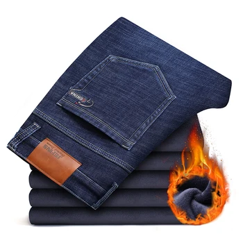 Men's Warm Black Jeans2020 Winter Elasticity Slim Fit Thicken Denim Pants Brand Trousers Male Bule Big Size 38 40
Men's Warm Black Jeans2020 Winter Elasticity Slim Fit Thicken Denim Pants Brand Trousers Male Bule Big Size 38 40