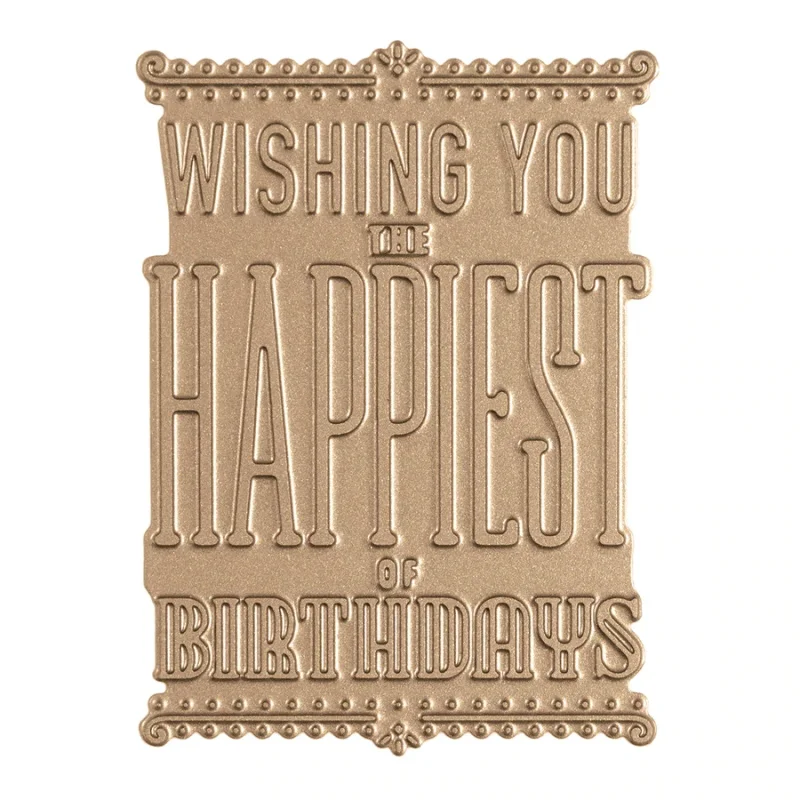 Wishing You Happiest Birthday Background Metal Hot Foil Plate for DIY Scrapbooking Letterpress Embossing Cards Making Crafts New
Wishing You Happiest Birthday Background Metal Hot Foil Plate for DIY Scrapbooking Letterpress Embossing Cards Making Crafts New