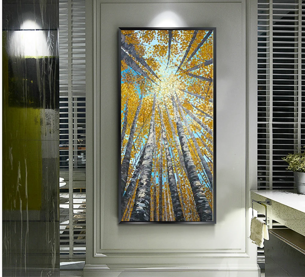 Large Vertical modern painting decorative pictures abstract art