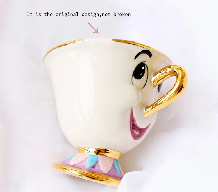 Мультяшный чайный набор Красавица и Чудовище Набор чашек с чипом Mrs Potts сахарница