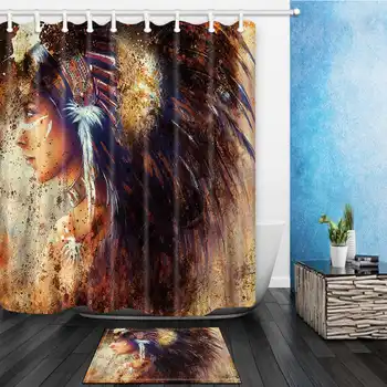 Art Painting African Girl with Black Hair Bath Shower Curtain Liner Fabric with 12 Hooks Shower Curtain Sets with Rugs Optional
Art Painting African Girl with Black Hair Bath Shower Curtain Liner Fabric with 12 Hooks Shower Curtain Sets with Rugs Optional