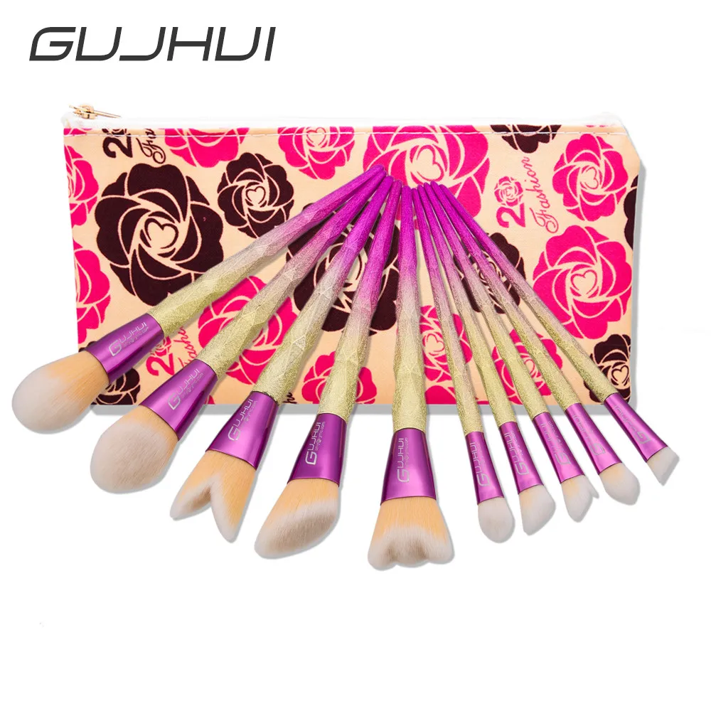 GUJHUI Make up 10PCS Makeup Brush Foundation Eyebrow brushes Eyeliner Blush lip Brushes with Cosmetic bags pincel maquiagem base
GUJHUI Make up 10PCS Makeup Brush Foundation Eyebrow brushes Eyeliner Blush lip Brushes with Cosmetic bags pincel maquiagem base