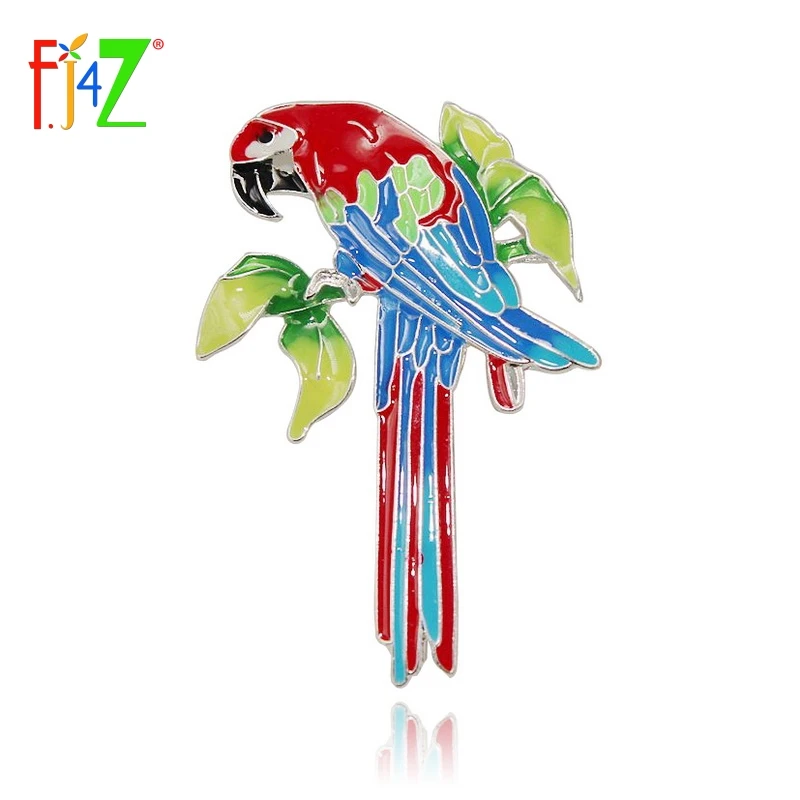 Модные броши F.J4Z в виде попугая для костюма булавки женщин популярные необычные