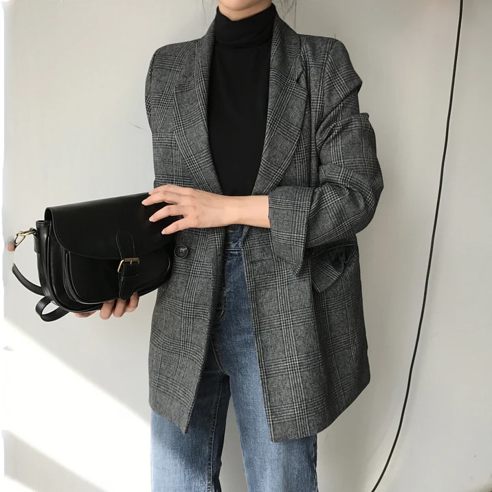 2019 autumn winter jacket women coats plaid outwear casual turn down collar office wear work runway jackets korea N785
2019 autumn winter jacket women coats plaid outwear casual turn down collar office wear work runway jackets korea N785