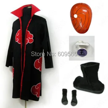 Free Shipping! Anime Naruto Akatsuki Uchiha Madara Cosplay Costume Cape, mask, ring, Shoes
Free Shipping! Anime Naruto Akatsuki Uchiha Madara Cosplay Costume Cape, mask, ring, Shoes