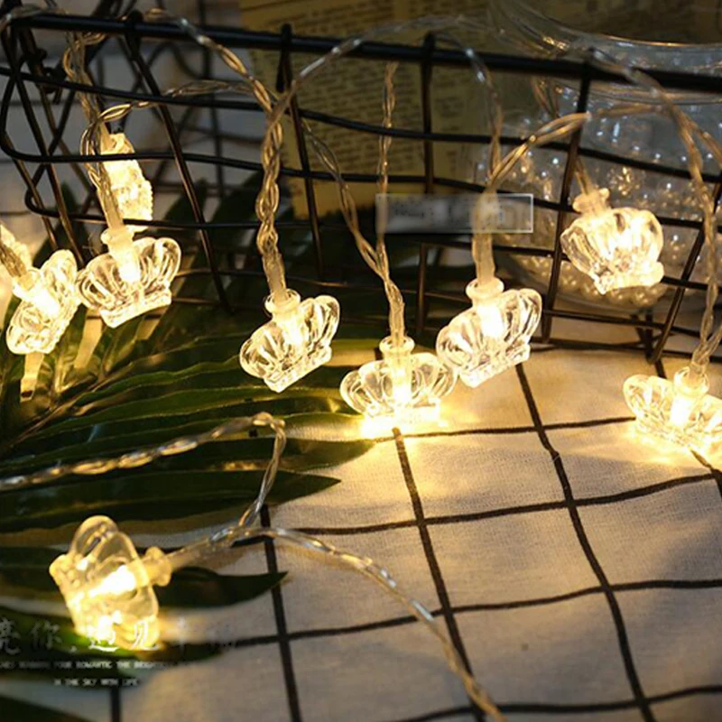 Garland Battery Powered Garland Crown LED String Lights Crystal Fairy Lights Garden Patio Lamp Lights New Year Decoration
Garland Battery Powered Garland Crown LED String Lights Crystal Fairy Lights Garden Patio Lamp Lights New Year Decoration