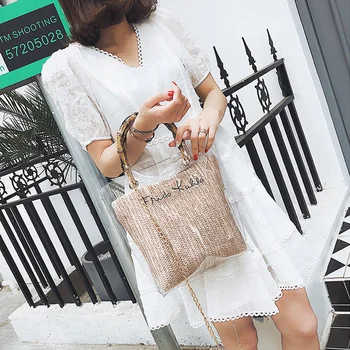 Summer Holiday Beach Transparent Chain Straw Bag for Women Ladies Small Handbag Travel Crossbody Bag for Phone Clear Tote Bag
Summer Holiday Beach Transparent Chain Straw Bag for Women Ladies Small Handbag Travel Crossbody Bag for Phone Clear Tote Bag