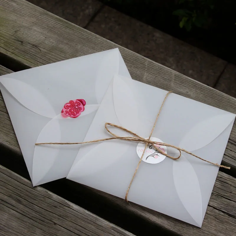 50pcs 16*16cm Square Translucent White Parchment Paper Invitation Envelope DIY Invitation Creative Envelope Scarf Packaging
50pcs 16*16cm Square Translucent White Parchment Paper Invitation Envelope DIY Invitation Creative Envelope Scarf Packaging