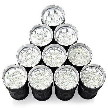 High Power 3t6 LED Flashlight Torch 3-14t6 3 x XM-L T6 34000 LM By 4 x 18650 Waterproof led Light lamp for Hunting Camping
High Power 3t6 LED Flashlight Torch 3-14t6 3 x XM-L T6 34000 LM By 4 x 18650 Waterproof led Light lamp for Hunting Camping