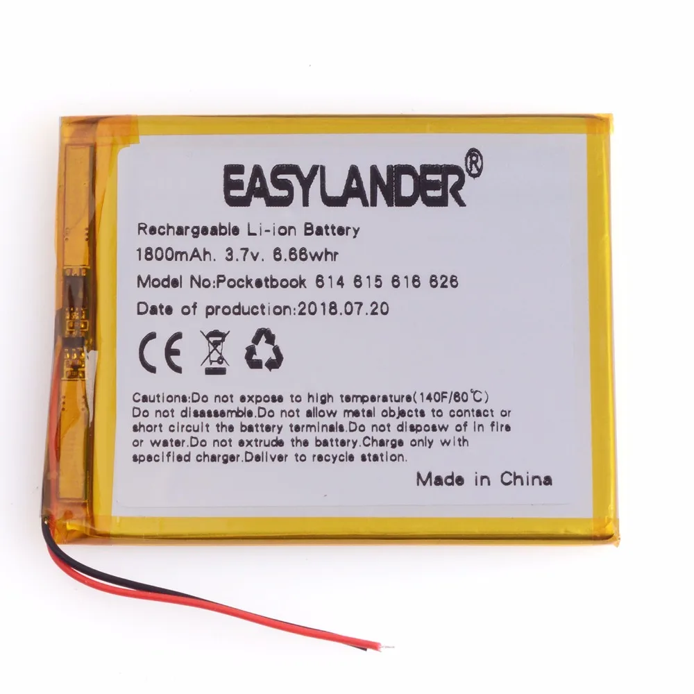 3.7V 1800mAh Rechargeable Li-Polymer Li-ion Battery For Tablet PC PocketBook 4G-15 / 4K-19 614 615 616 624 626 Digma E628 R657
3.7V 1800mAh Rechargeable Li-Polymer Li-ion Battery For Tablet PC PocketBook 4G-15 / 4K-19 614 615 616 624 626 Digma E628 R657