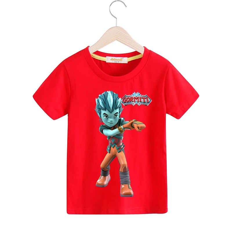 Children Gormiti Game Design T-shirts Clothing Boys Girls Summer Short Sleeve Tee Top Costume Kids Casual Soild Tshirts TX168 (3)