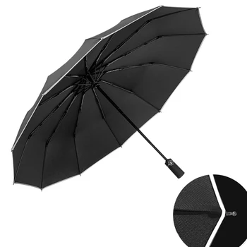106CM Fully-Automatic Big Umbrella Rain Women 3 Folding 12Ribs Wind Resistant Large Umbrella Men Travel Business Car Umbrellas
106CM Fully-Automatic Big Umbrella Rain Women 3 Folding 12Ribs Wind Resistant Large Umbrella Men Travel Business Car Umbrellas