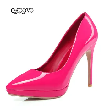 2019 Women Shoes Sexy Patent Leather High Heels Platform Super High Heels Pumps Slip On Pointed Toe Party Wedding Shoes Female
2019 Women Shoes Sexy Patent Leather High Heels Platform Super High Heels Pumps Slip On Pointed Toe Party Wedding Shoes Female
