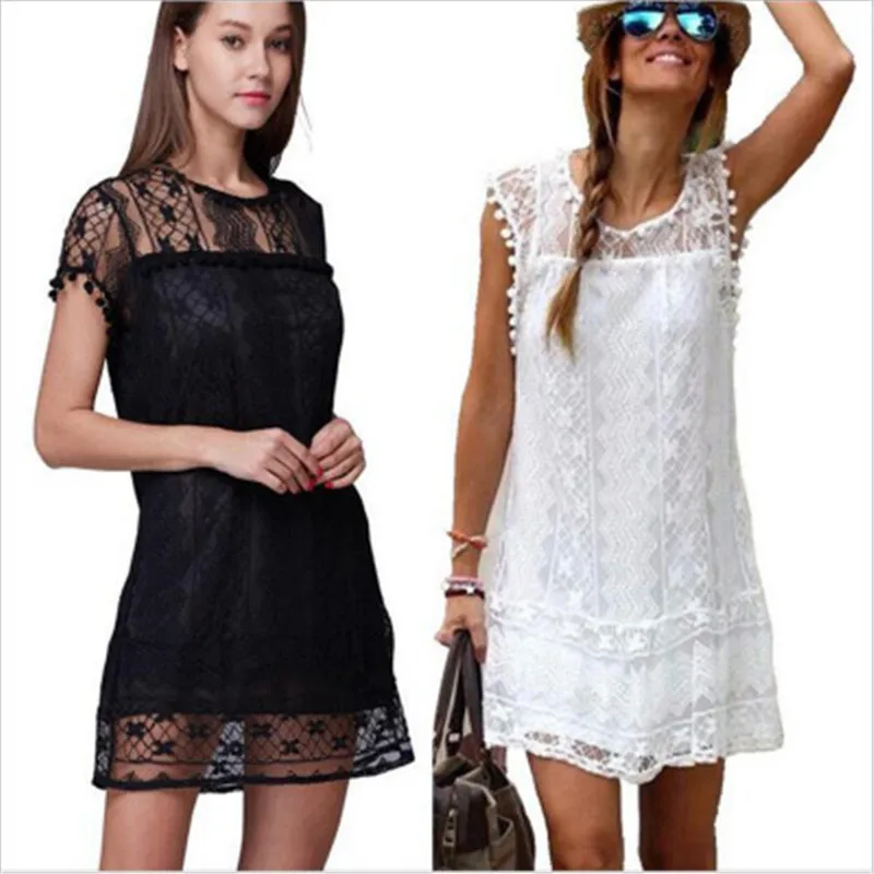 New Fashion Women Summer Party Dress O neck sleeveless White And Black lace elegant sexy mini Casual Beach Short Street dresses
New Fashion Women Summer Party Dress O neck sleeveless White And Black lace elegant sexy mini Casual Beach Short Street dresses