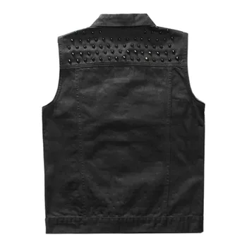 2019 Spring Summer Autumn Vintage Denim Vest Male Black Sleeveless Jackets Men Rivet
2019 Spring Summer Autumn Vintage Denim Vest Male Black Sleeveless Jackets Men Rivet