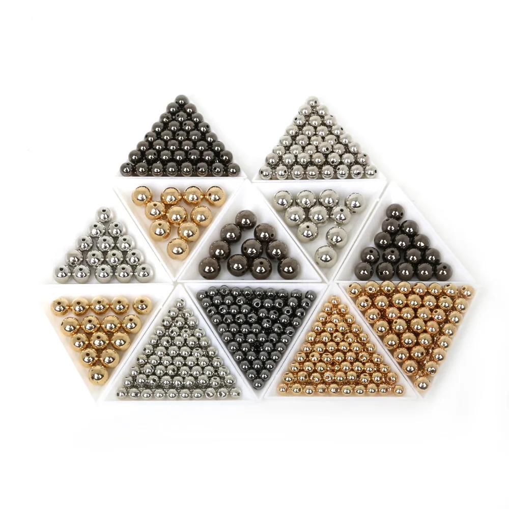 4mm/6mm/8mm/10mm/12mm Rhodium/Gold/Gunmetal Plated CCB Round Seed Spacer Beads For DIY Fashion Necklaces Jewelry 90-900Pcs/lot
4mm/6mm/8mm/10mm/12mm Rhodium/Gold/Gunmetal Plated CCB Round Seed Spacer Beads For DIY Fashion Necklaces Jewelry 90-900Pcs/lot