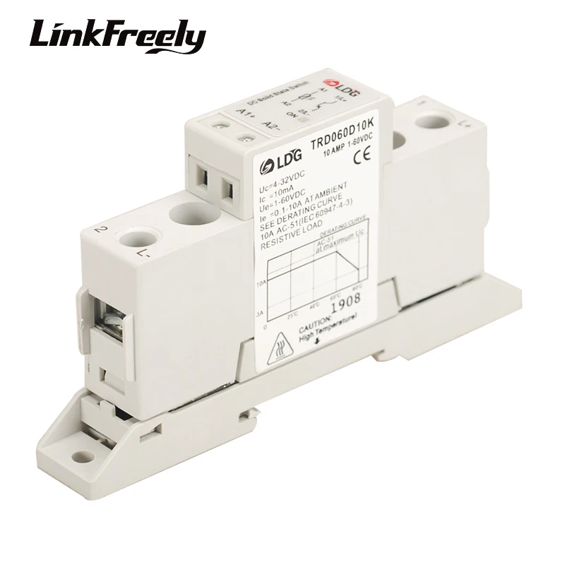 TRD-060D10K 5A DC DC Smart Solid State Relay Board 3V 5V 12V 24VDC In Out 1-60VDC Voltage SSR Relay Module Din Rail With Base
TRD-060D10K 5A DC DC Smart Solid State Relay Board 3V 5V 12V 24VDC In Out 1-60VDC Voltage SSR Relay Module Din Rail With Base