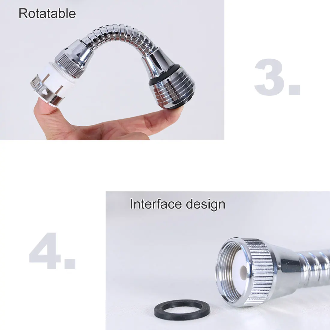 360 Rotating Kitchen Faucet Nozzle Adapter Bathroom Faucet Accessories Filter Sprayers Tap Water-saving Device Home Supplies
360 Rotating Kitchen Faucet Nozzle Adapter Bathroom Faucet Accessories Filter Sprayers Tap Water-saving Device Home Supplies