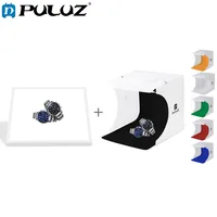 PULUZ Mini 22.5 LED Photography Shadowless Bottom Light Lamp Panel Pad +2LED Panels 20CM lightbox Photo Studio Shooting Tent Box image