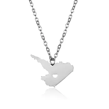 Wholesale Fashion Stainless Steel Women Necklace Labrador Map Pendant Necklace Heart Canada Statement Custom Jewelery Gift
Wholesale Fashion Stainless Steel Women Necklace Labrador Map Pendant Necklace Heart Canada Statement Custom Jewelery Gift