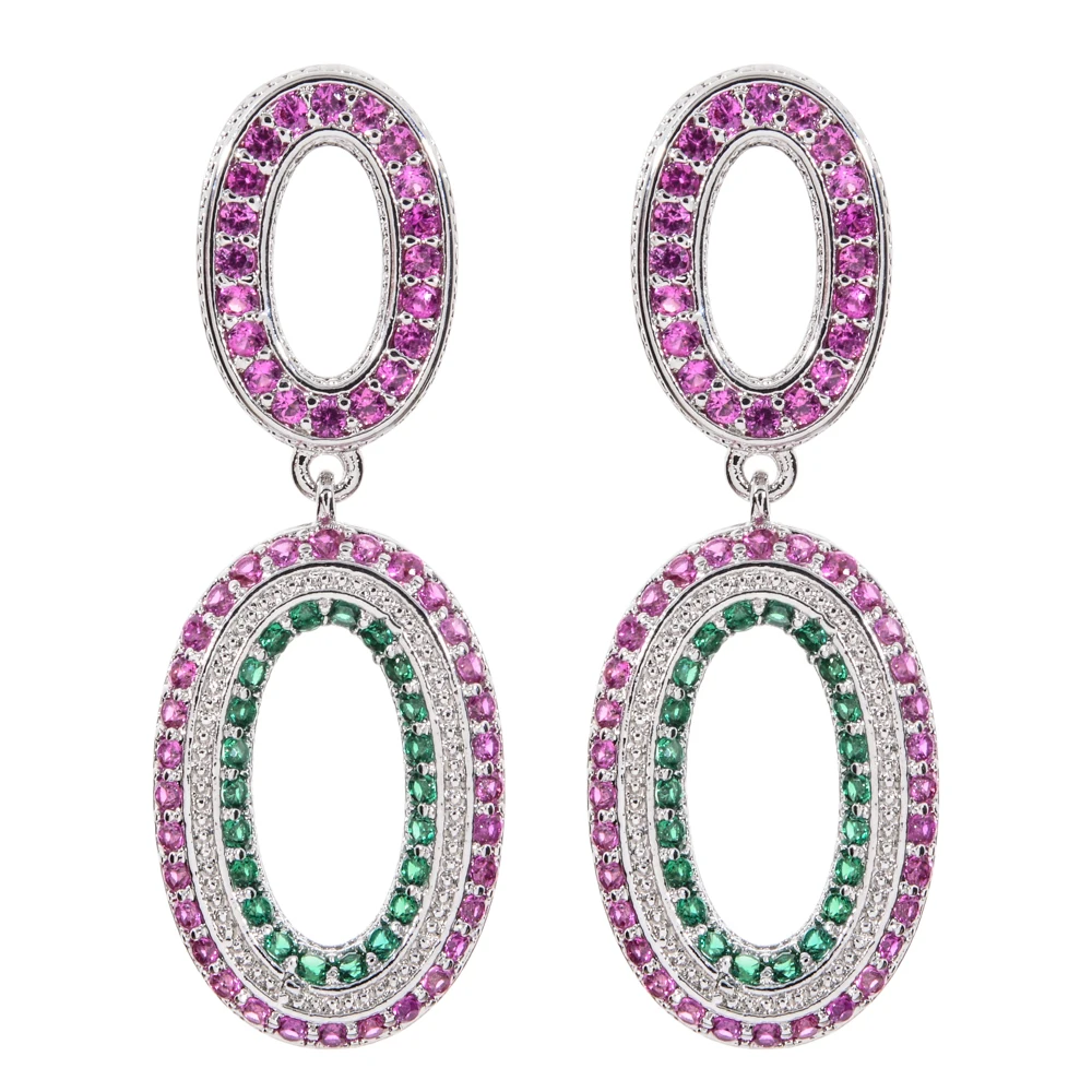 Egg-shaped color Zircon Earrings in Korean elegance and fashion are suitable for jewelry gifts for women/girls'wedding parties.
Egg-shaped color Zircon Earrings in Korean elegance and fashion are suitable for jewelry gifts for women/girls'wedding parties.